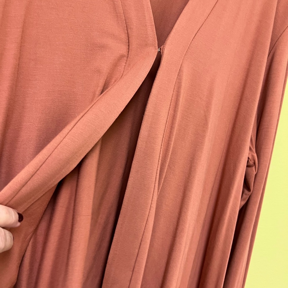LOGO by Lori Goldstein Terracotta and Violet Layered Blouse - Picture 3 of 10